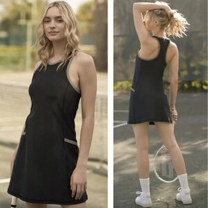 summersalt crochet high neck dress NWT SUMMERSALT The Crochet High Neck Dress in Black